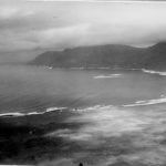 Imagen aerea Playa e Famara 1960 antes de los Bungalows de Los Noruegos